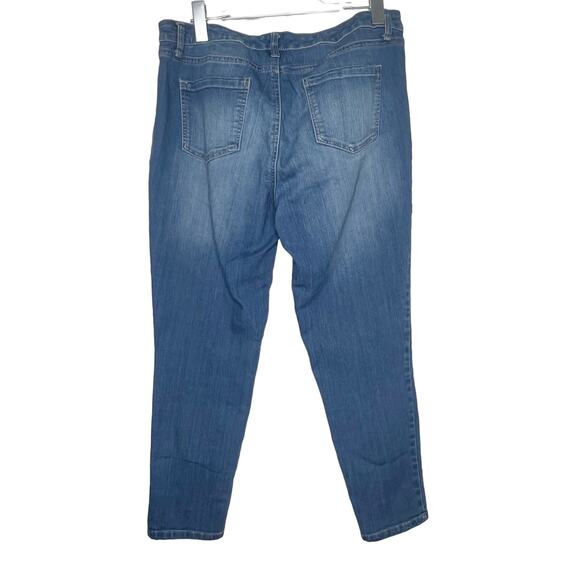 GREAT NORTHWEST INDIGO Skinny Jeans Mid Rise Medium Wash Stretch Denim Size 12 - Picture 4 of 8